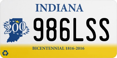 IN license plate 986LSS