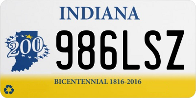 IN license plate 986LSZ