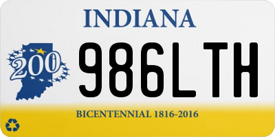 IN license plate 986LTH