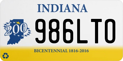 IN license plate 986LTO