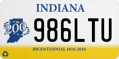 IN license plate 986LTU