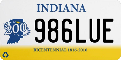 IN license plate 986LUE