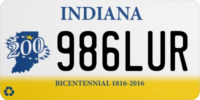 IN license plate 986LUR