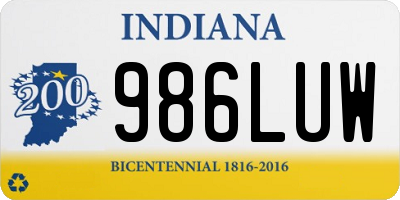 IN license plate 986LUW