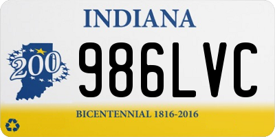 IN license plate 986LVC