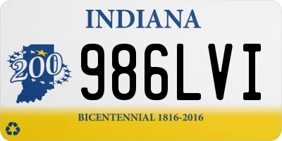 IN license plate 986LVI