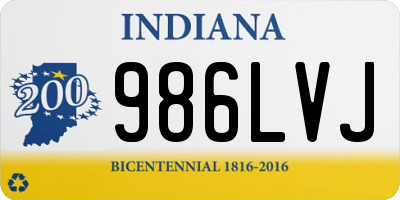 IN license plate 986LVJ