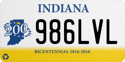 IN license plate 986LVL