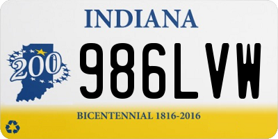 IN license plate 986LVW