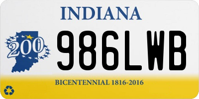 IN license plate 986LWB