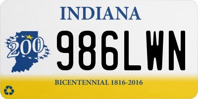 IN license plate 986LWN