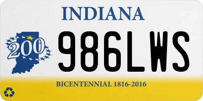 IN license plate 986LWS