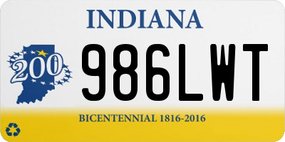 IN license plate 986LWT