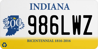 IN license plate 986LWZ