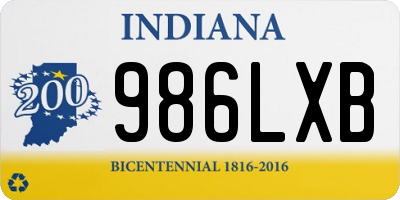 IN license plate 986LXB