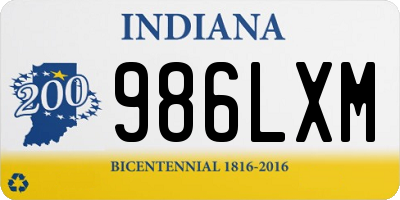 IN license plate 986LXM