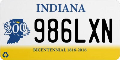 IN license plate 986LXN