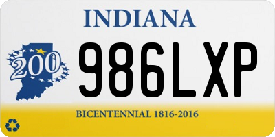 IN license plate 986LXP