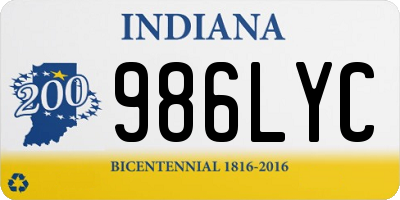 IN license plate 986LYC