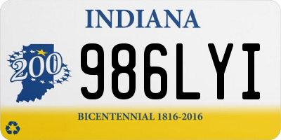 IN license plate 986LYI