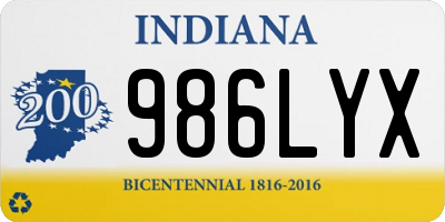 IN license plate 986LYX