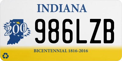 IN license plate 986LZB