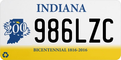 IN license plate 986LZC