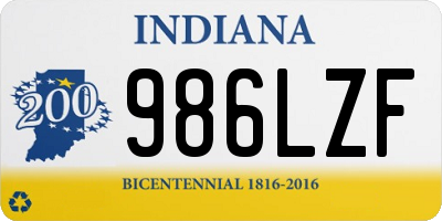 IN license plate 986LZF