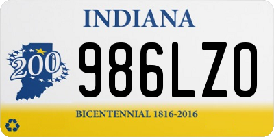 IN license plate 986LZO