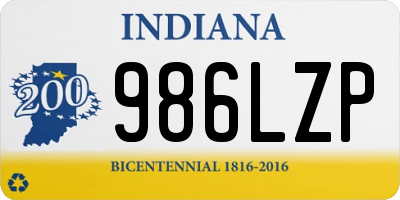 IN license plate 986LZP