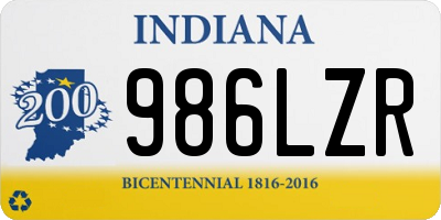 IN license plate 986LZR