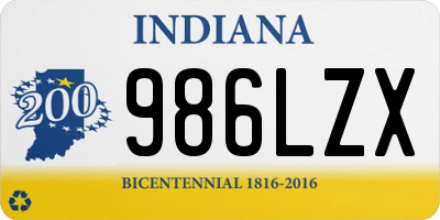 IN license plate 986LZX