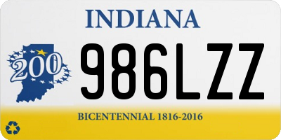 IN license plate 986LZZ