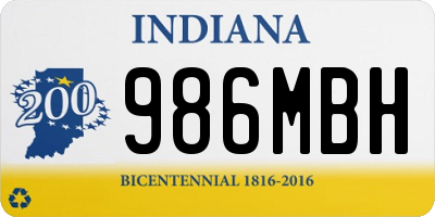 IN license plate 986MBH