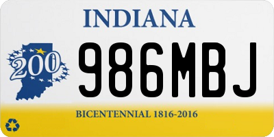 IN license plate 986MBJ