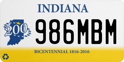 IN license plate 986MBM