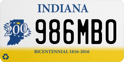 IN license plate 986MBO