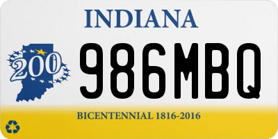 IN license plate 986MBQ