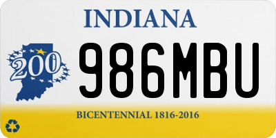 IN license plate 986MBU