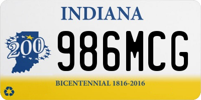 IN license plate 986MCG