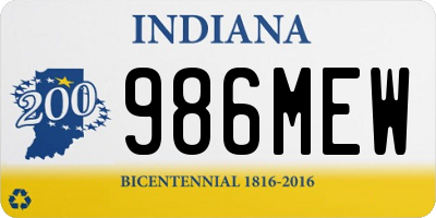 IN license plate 986MEW