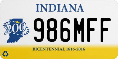 IN license plate 986MFF