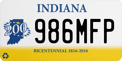 IN license plate 986MFP