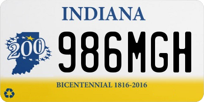 IN license plate 986MGH