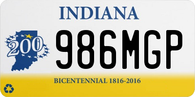 IN license plate 986MGP