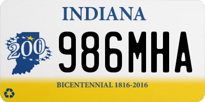 IN license plate 986MHA