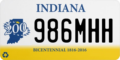 IN license plate 986MHH