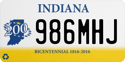 IN license plate 986MHJ