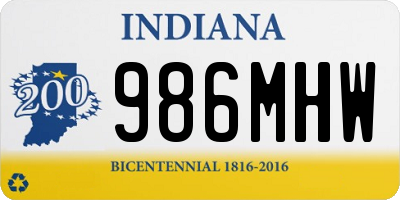 IN license plate 986MHW