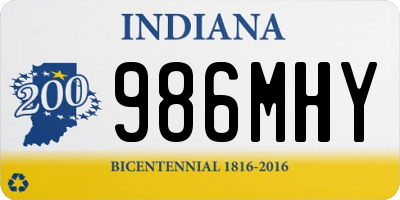 IN license plate 986MHY